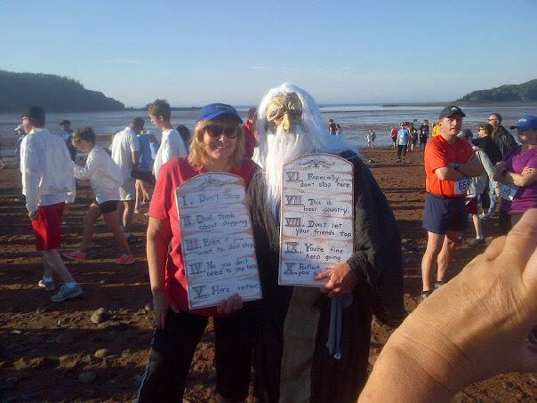 Meeting the man himself- Moses at the Not Since Moses mud run