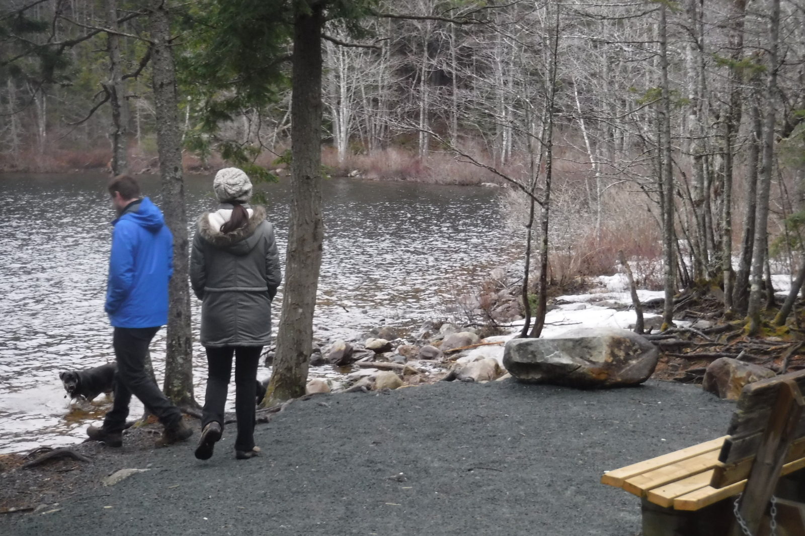 Checking out the lake at Sackville Lakes Provincial Park-Easy Hikes 