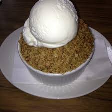 Apple Crisp birthday dessert-Mic Mac Bar and Grill