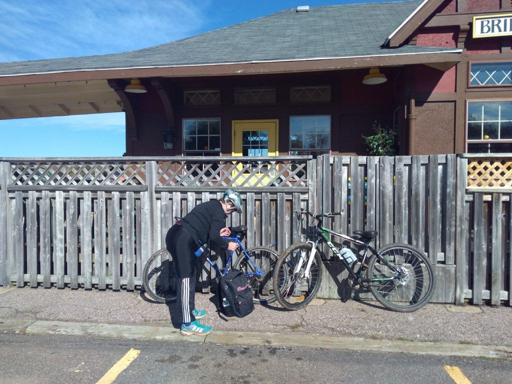Lunch time at the End of the Line Pub. Harvest Moon Trail Adventure