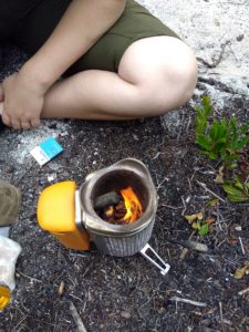 Biolight Campstove burns twigs or bellets and even charges your phone!
