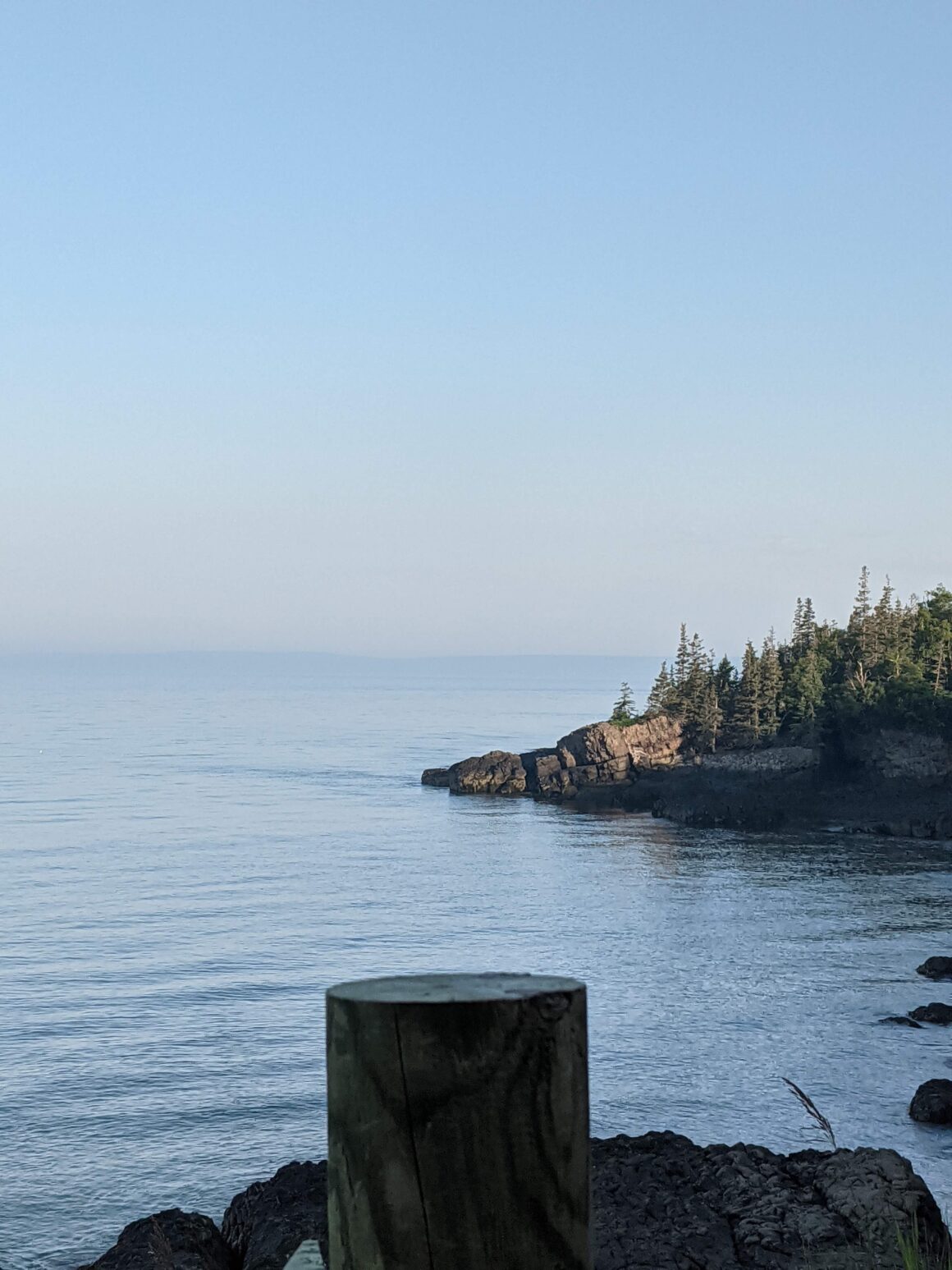 Lookoff from the new section of Cape Split trail