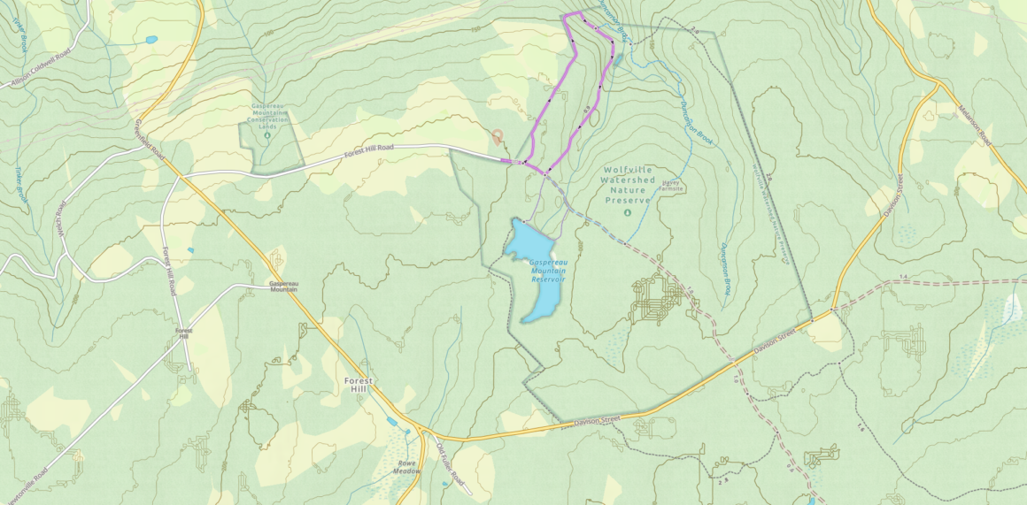 Hemlock Ravine Trail-Wolfville watershed